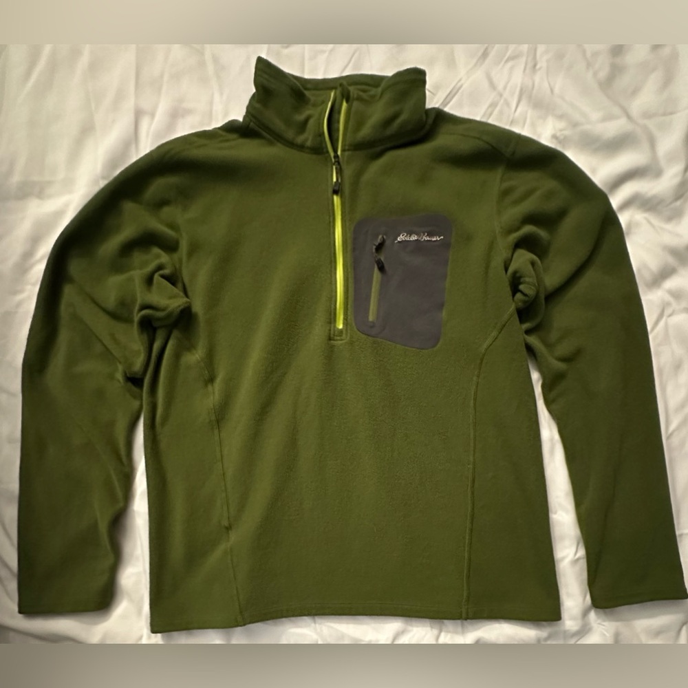 EDDIE BAUER Polartec Green Fleece Men’s  Jacket Sz.M